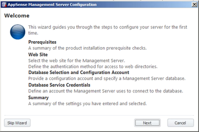 How to configure AppSense Management Suite after installation
