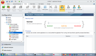 Using Process Rules in AppSense Application Manager