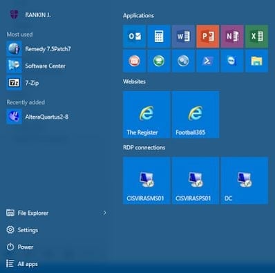 Windows Start Menu